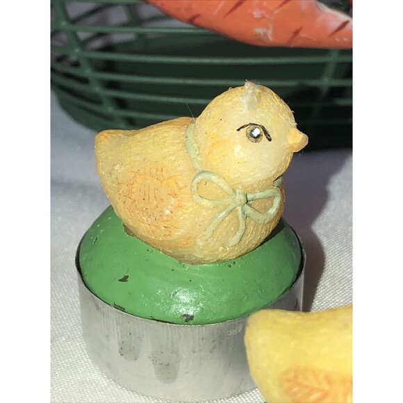 Vtg Easter decor lot  egg basket/Brass Button Collectable bunny plush/candles - Picture 14 of 16